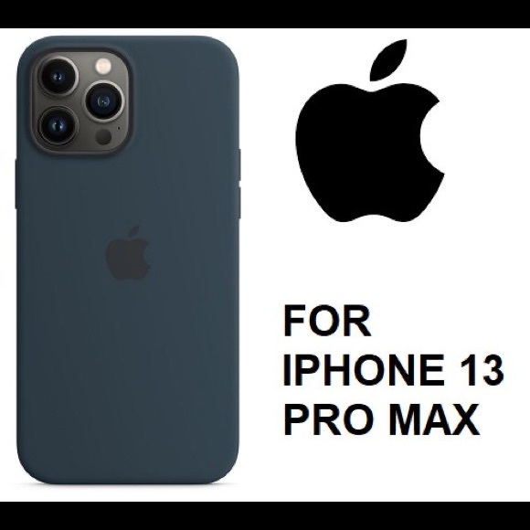 APPLE SILICONE CASE WITH MAGSAFE - FOR IPHONE 13 PRO MAX - ABYSS BLUE - Picture 1 of 3